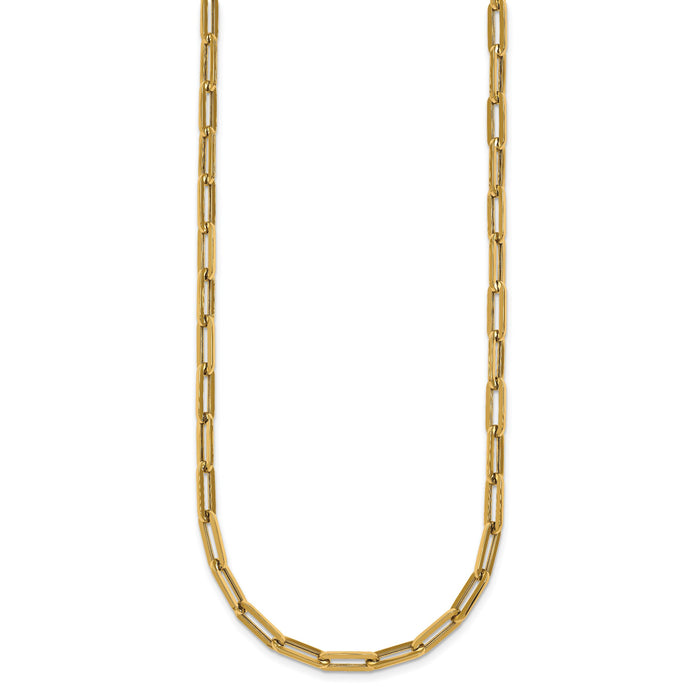 14k Polished 18in Paperclip Link Necklace-SF3254-18