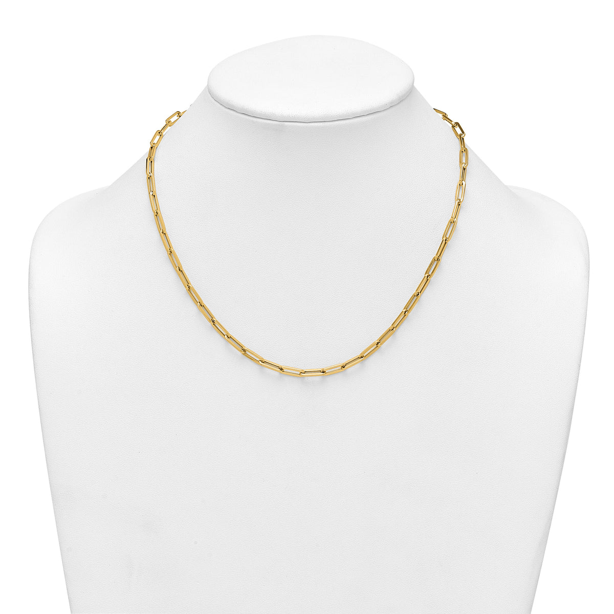 14k Polished 18in Paperclip Link Necklace-SF3254-18