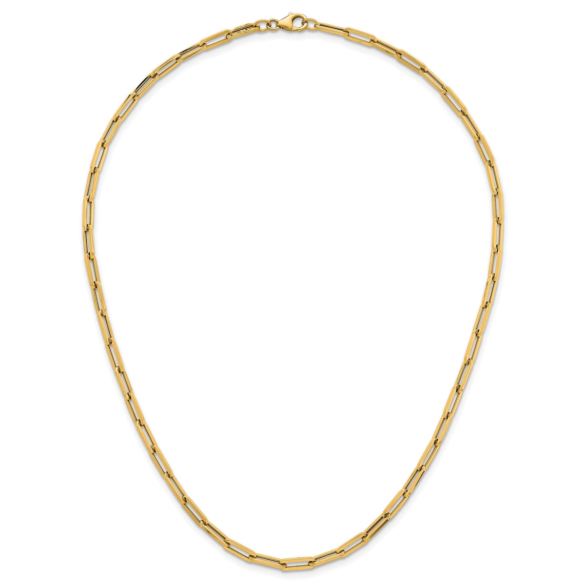 14k Polished 18in Paperclip Link Necklace-SF3254-18