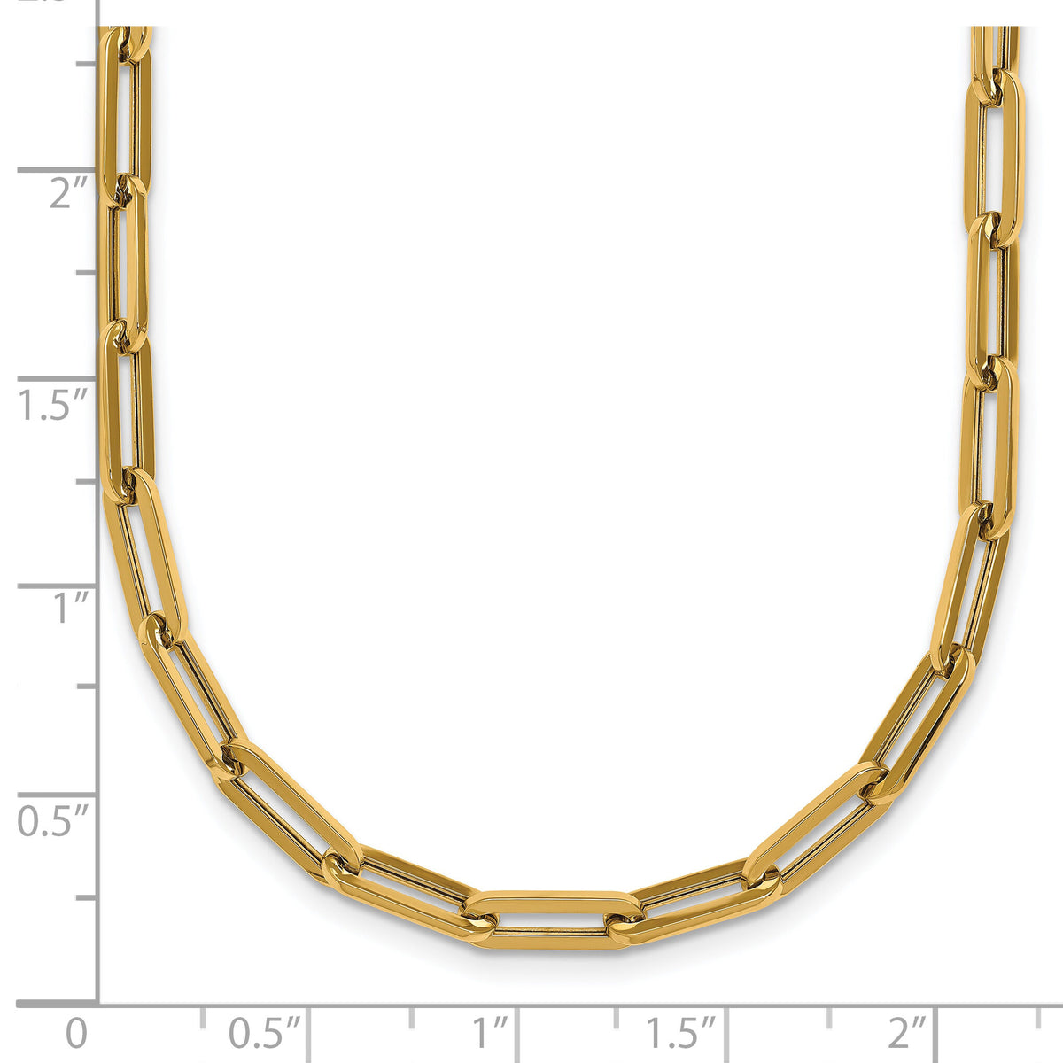 14k Polished 18in Paperclip Link Necklace-SF3254-18