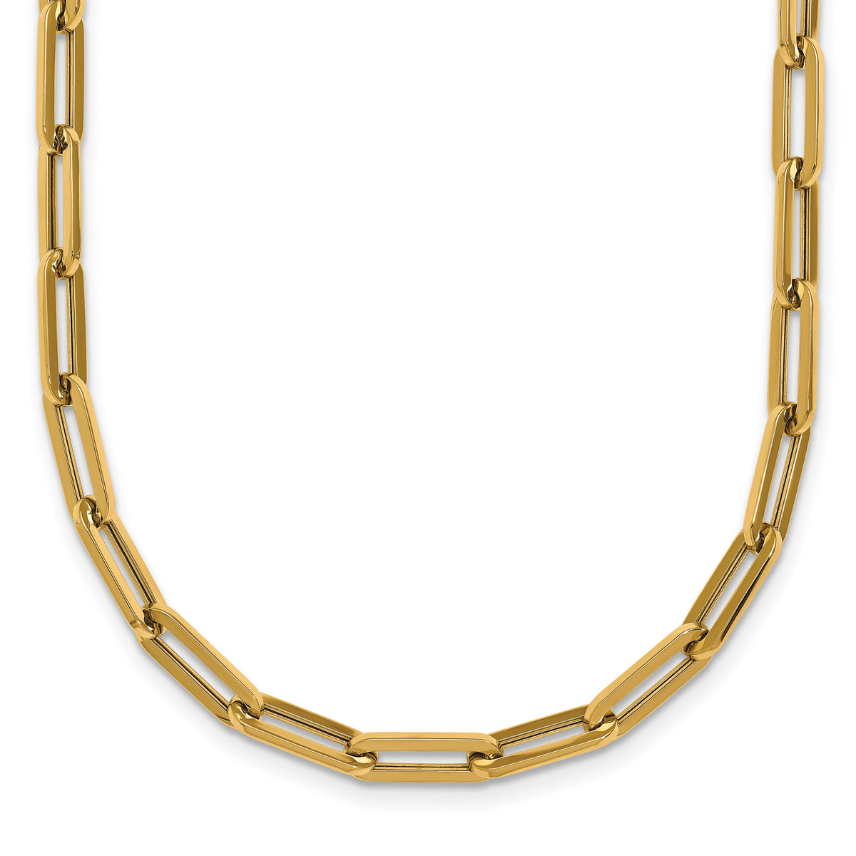 14k Polished 18in Paperclip Link Necklace-SF3254-18