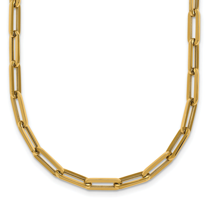 14k Polished 18in Paperclip Link Necklace-SF3254-18