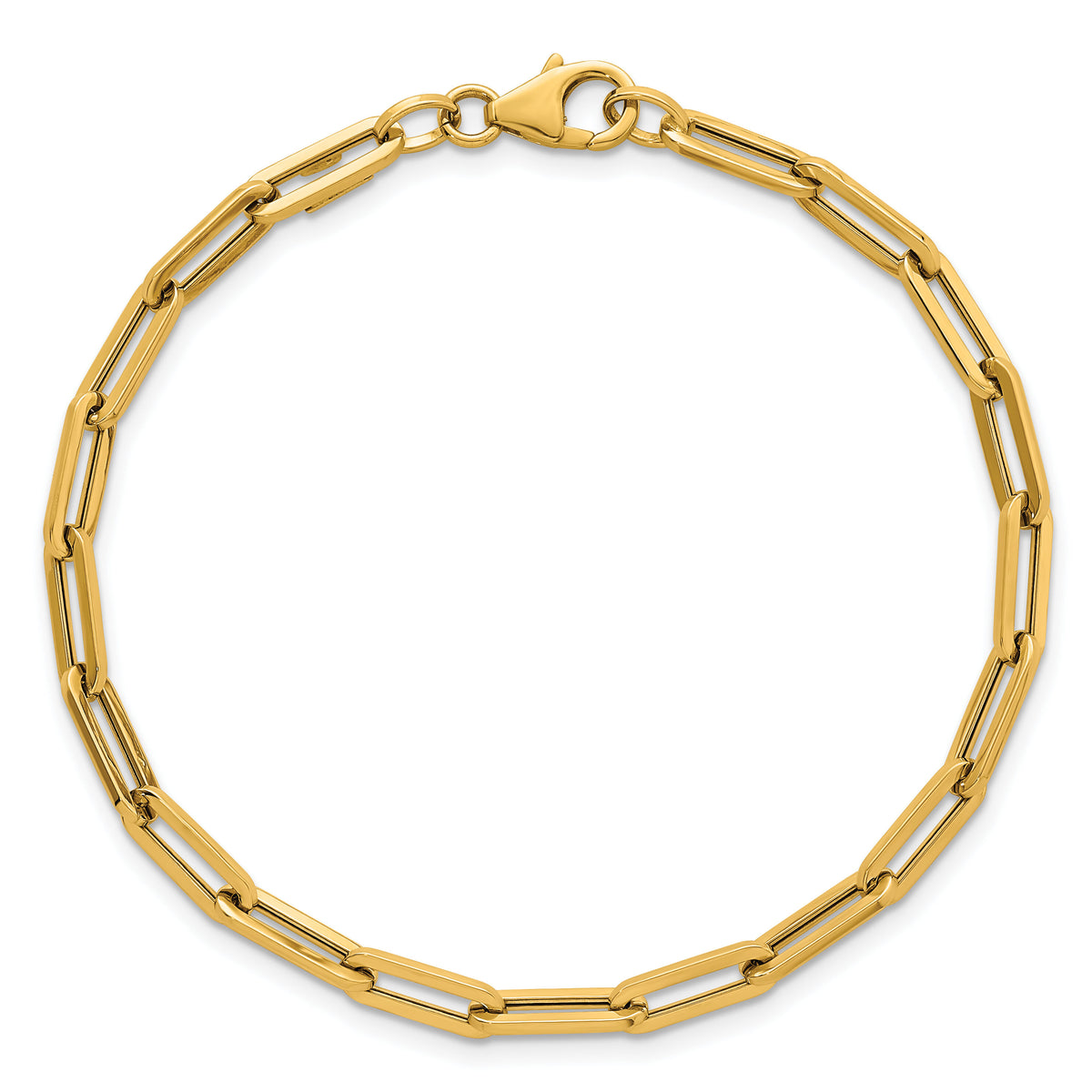 14k Polished 7.5in Paperclip Link Bracelet-SF3254-7.5
