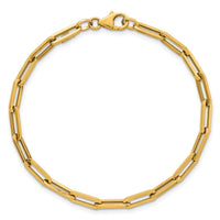 14k Polished 7.5in Paperclip Link Bracelet-SF3254-7.5