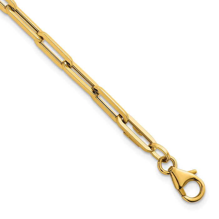 14k Polished 7.5in Paperclip Link Bracelet-SF3254-7.5