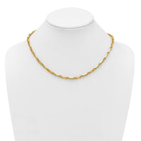 14K Polished and Textured Double Fancy Link 18.5in Necklace-SF3255-18.5