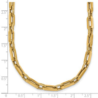 14K Polished and Textured Double Fancy Link 18.5in Necklace-SF3255-18.5