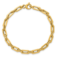 14K Polished and Textured Double Fancy Link 7.75in Bracelet-SF3255-7.75