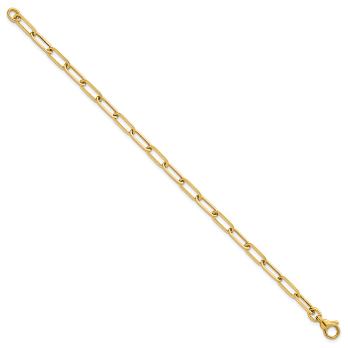 14k Polished Paper Clip Link 4.75mm Bracelet-SF3256-7.75