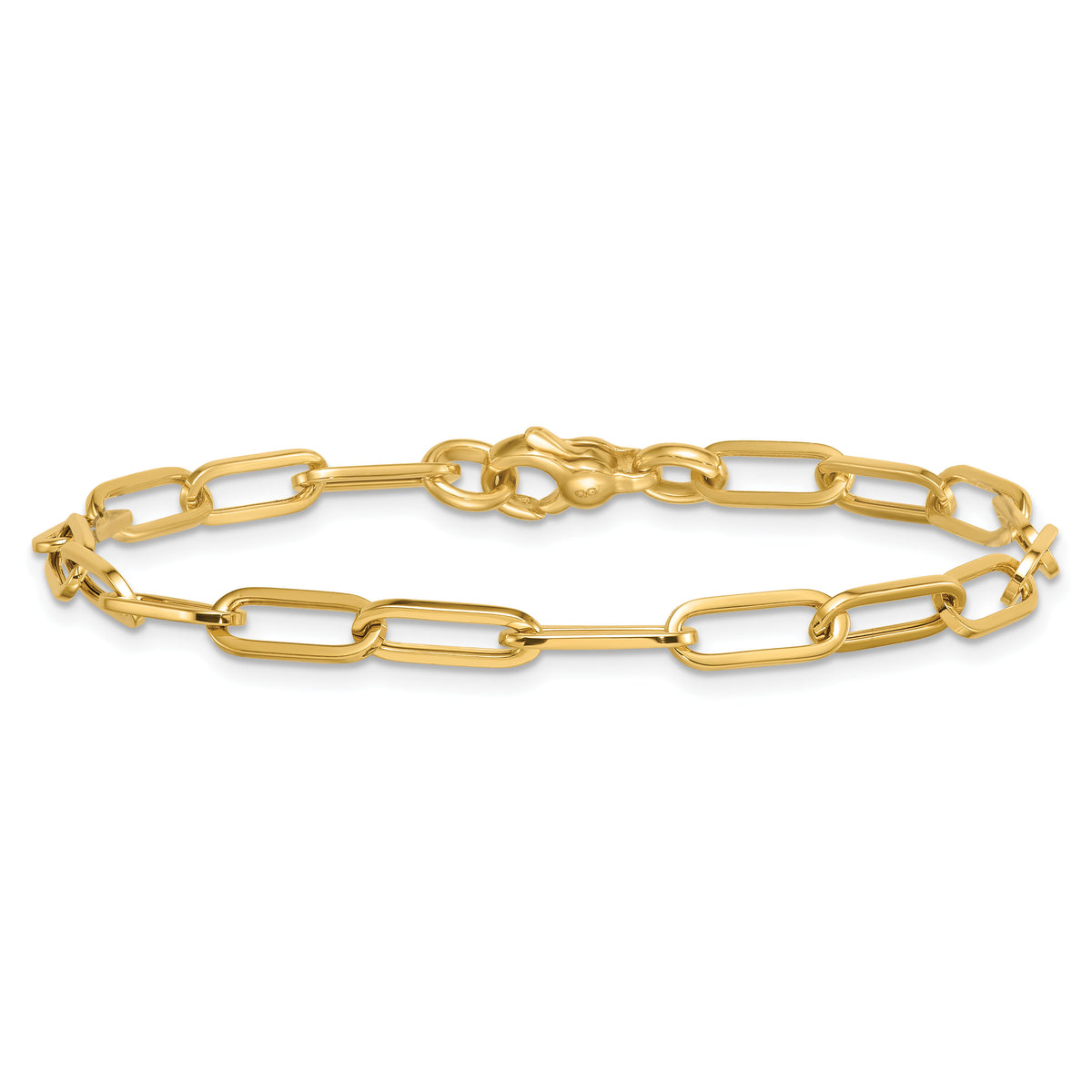14k Polished Paper Clip Link 4.75mm Bracelet-SF3256-7.75