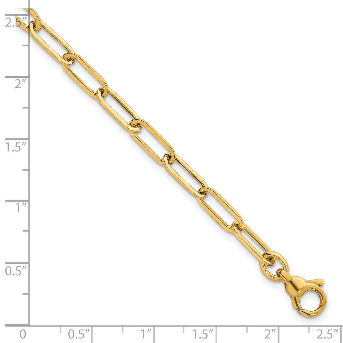 14k Polished Paper Clip Link 4.75mm Bracelet-SF3256-7.75