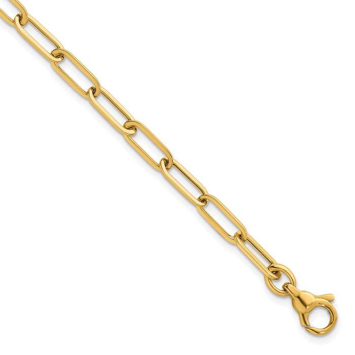 14k Polished Paper Clip Link 4.75mm Bracelet-SF3256-7.75