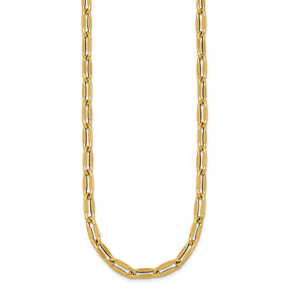14k Polished Flat Fancy Link 18 Necklace-SF3258-18