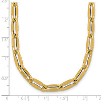14k Polished Flat Fancy Link 18 Necklace-SF3258-18