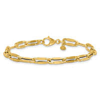 14k Polished Flat Fancy Link 7.5in Bracelet-SF3258-7.5