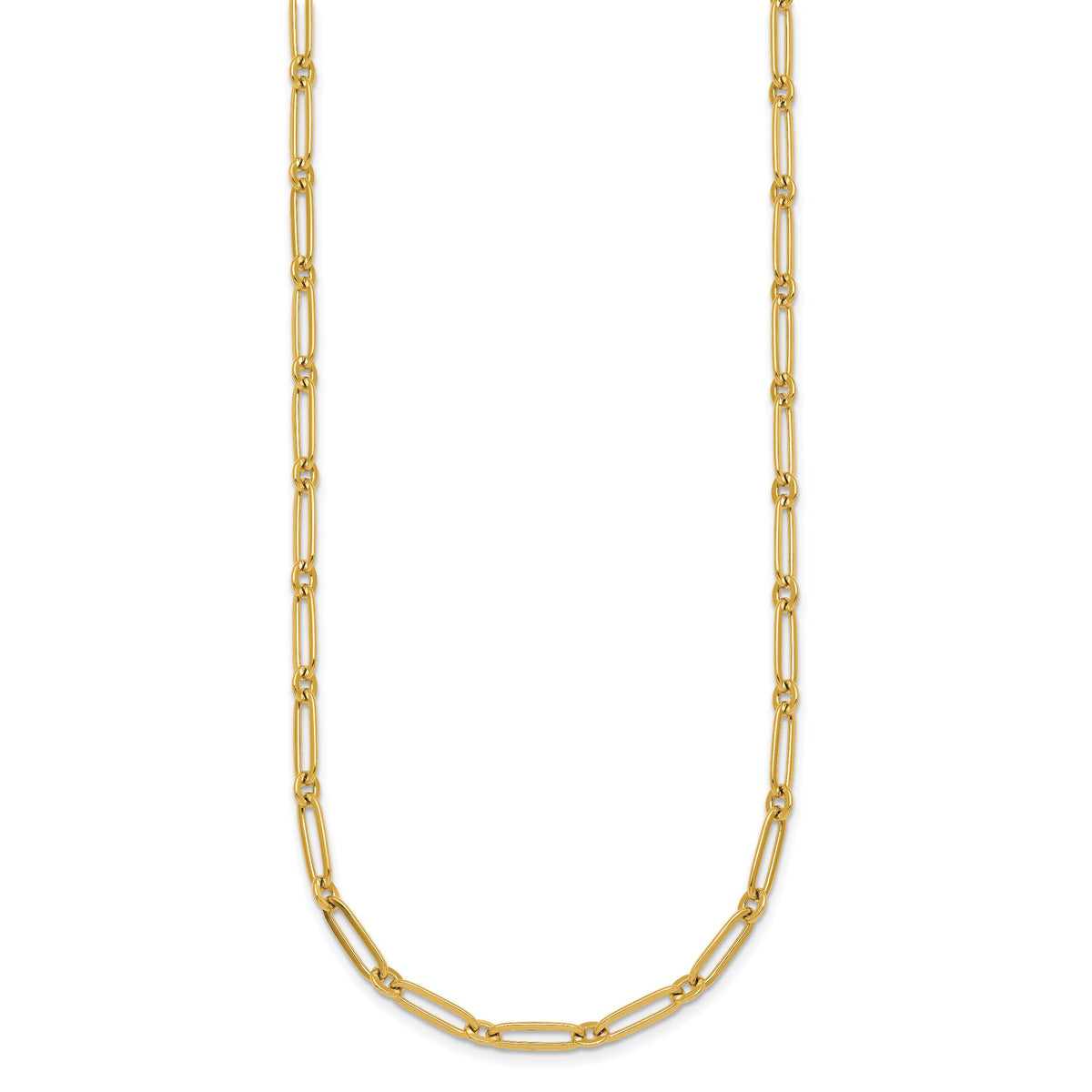 14k Polished Paperclip Link 3.75mm Necklace-SF3259-18