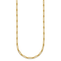 14k Polished Paperclip Link 3.75mm Necklace-SF3259-18