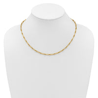 14k Polished Paperclip Link 3.75mm Necklace-SF3259-18