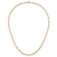 14k Polished Paperclip Link 3.75mm Necklace-SF3259-18
