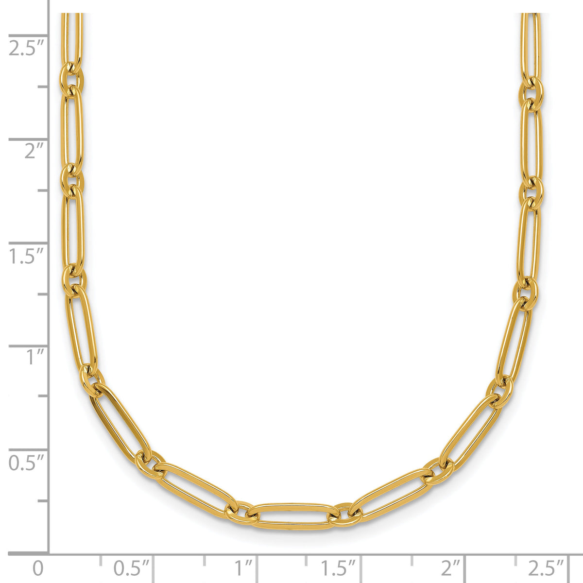 14k Polished Paperclip Link 3.75mm Necklace-SF3259-18