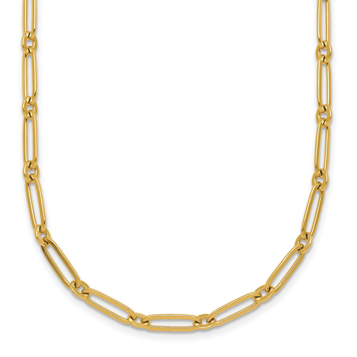 14k Polished Paperclip Link 3.75mm Necklace-SF3259-18