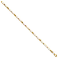 14k Polished Paperclip Link 3.75mm Bracelet-SF3259-7.25
