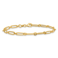 14k Polished Paperclip Link 3.75mm Bracelet-SF3259-7.25