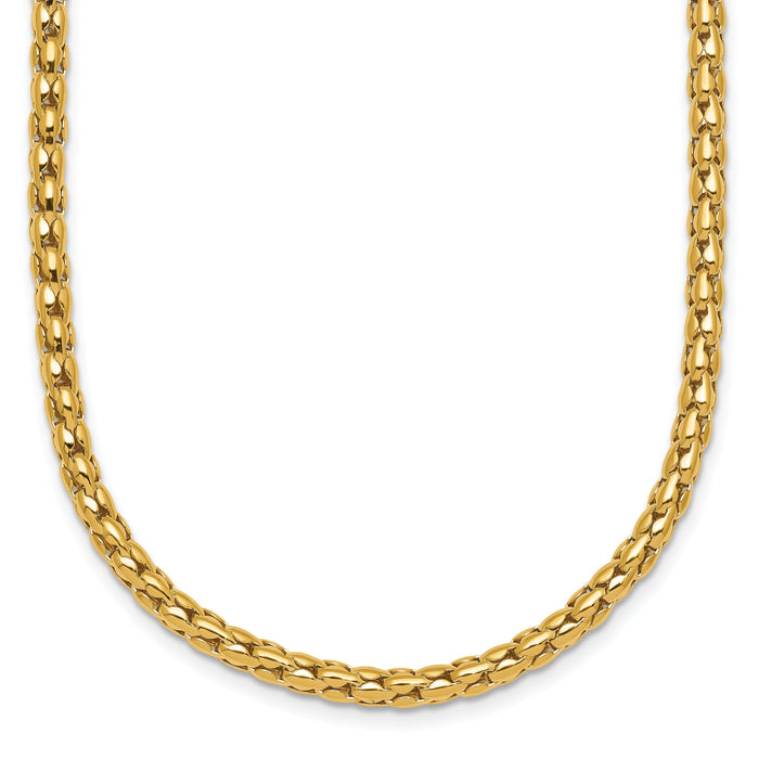 14k Polished Fancy 3.5mm Necklace-SF3263-18