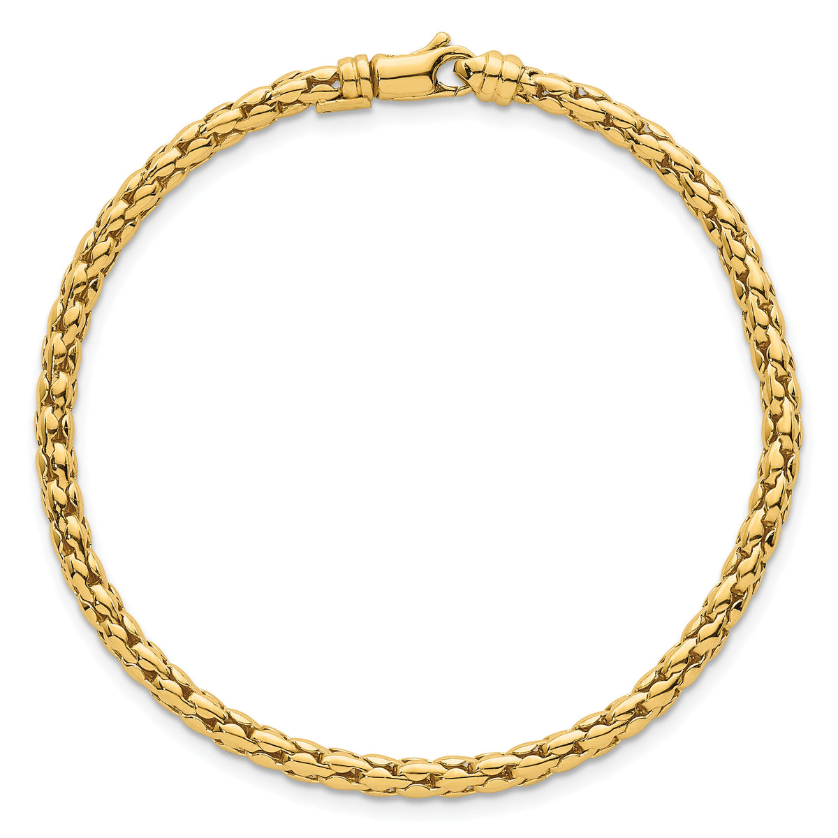 14k Polished Fancy 3.5mm Bracelet-SF3263-7.25