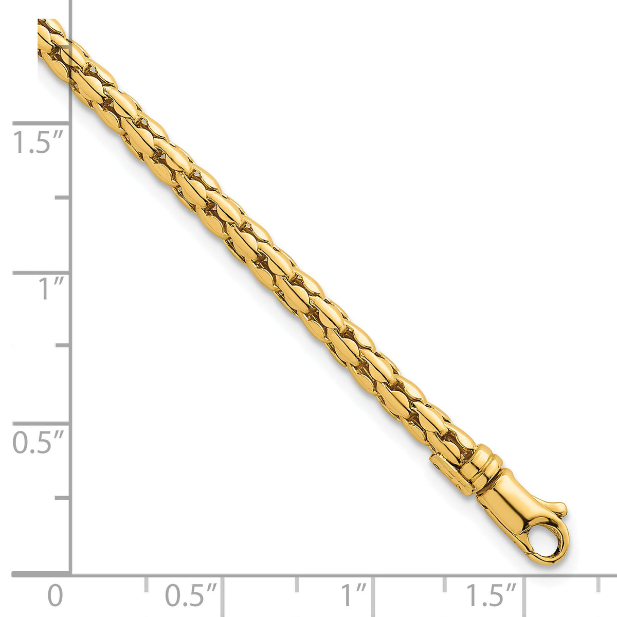 14k Polished Fancy 3.5mm Bracelet-SF3263-7.25