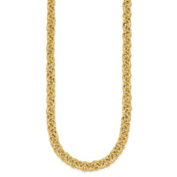 14k Polished and Textured Fancy Link 18in Necklace-SF3266-18
