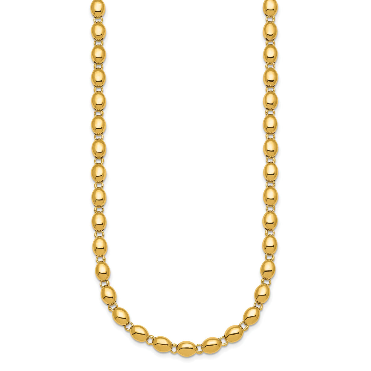 14k Polished Beaded Fancy Link 5.25mm Necklace-SF3271-18