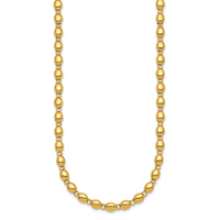 14k Polished Beaded Fancy Link 5.25mm Necklace-SF3271-18