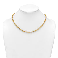 14k Polished Beaded Fancy Link 5.25mm Necklace-SF3271-18