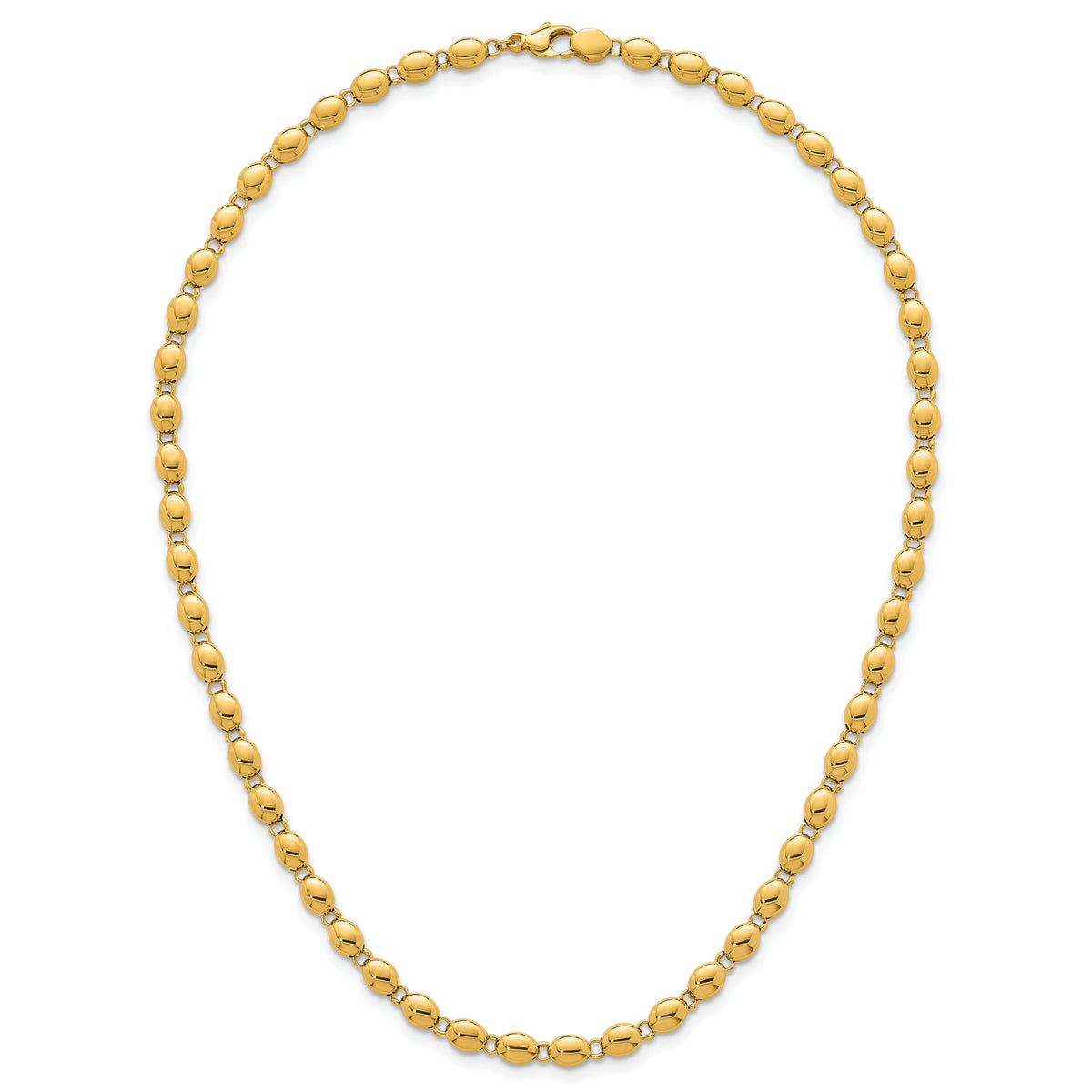 14k Polished Beaded Fancy Link 5.25mm Necklace-SF3271-18