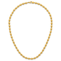 14k Polished Beaded Fancy Link 5.25mm Necklace-SF3271-18