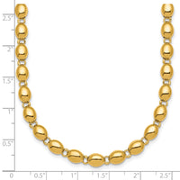 14k Polished Beaded Fancy Link 5.25mm Necklace-SF3271-18