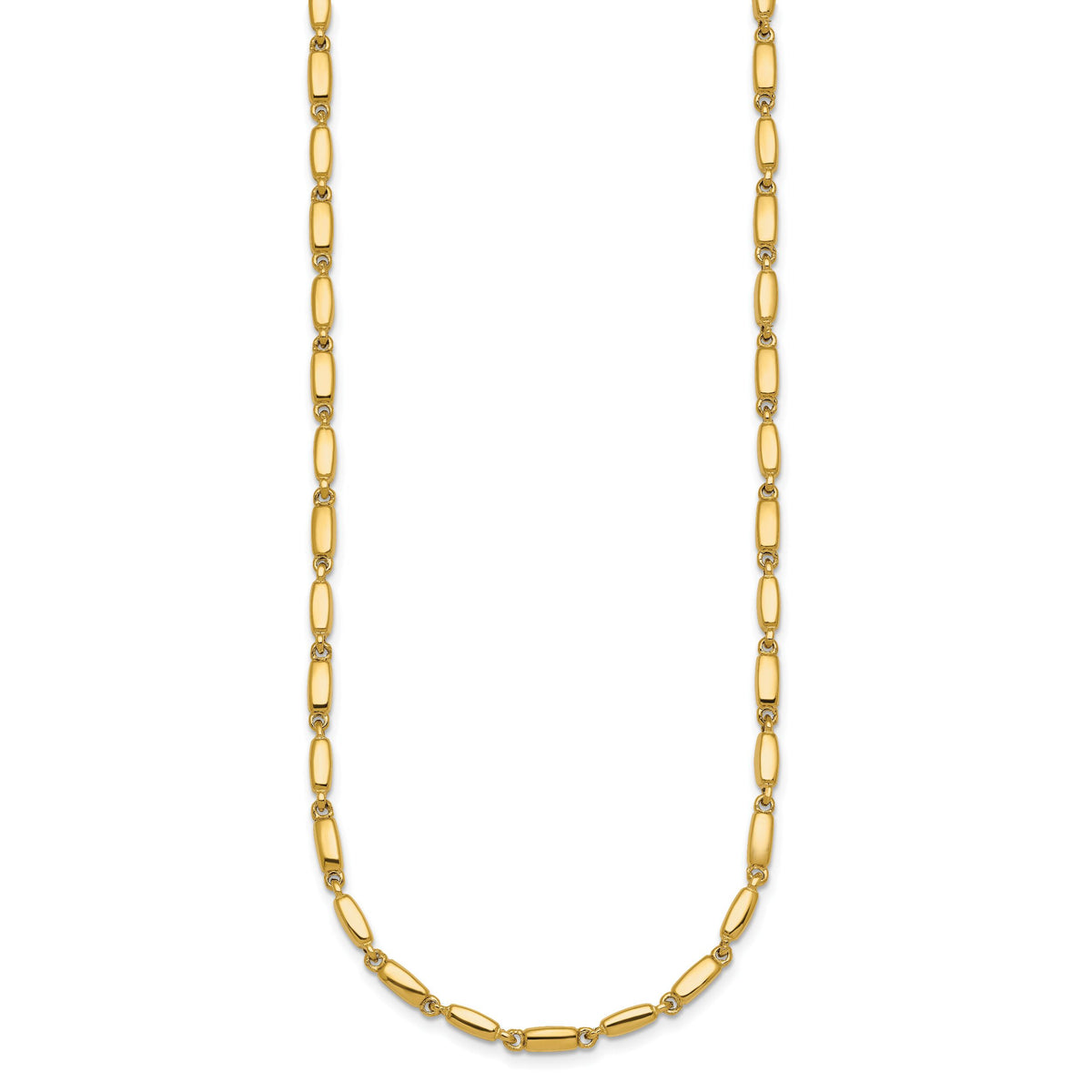 14k Polished Fancy Link 3mm Necklace-SF3273-18