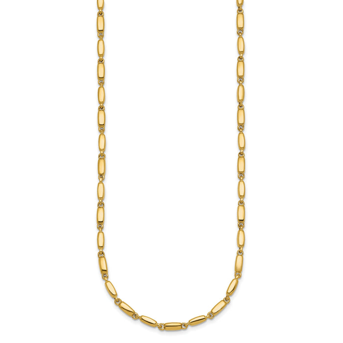 14k Polished Fancy Link 3mm Necklace-SF3273-18