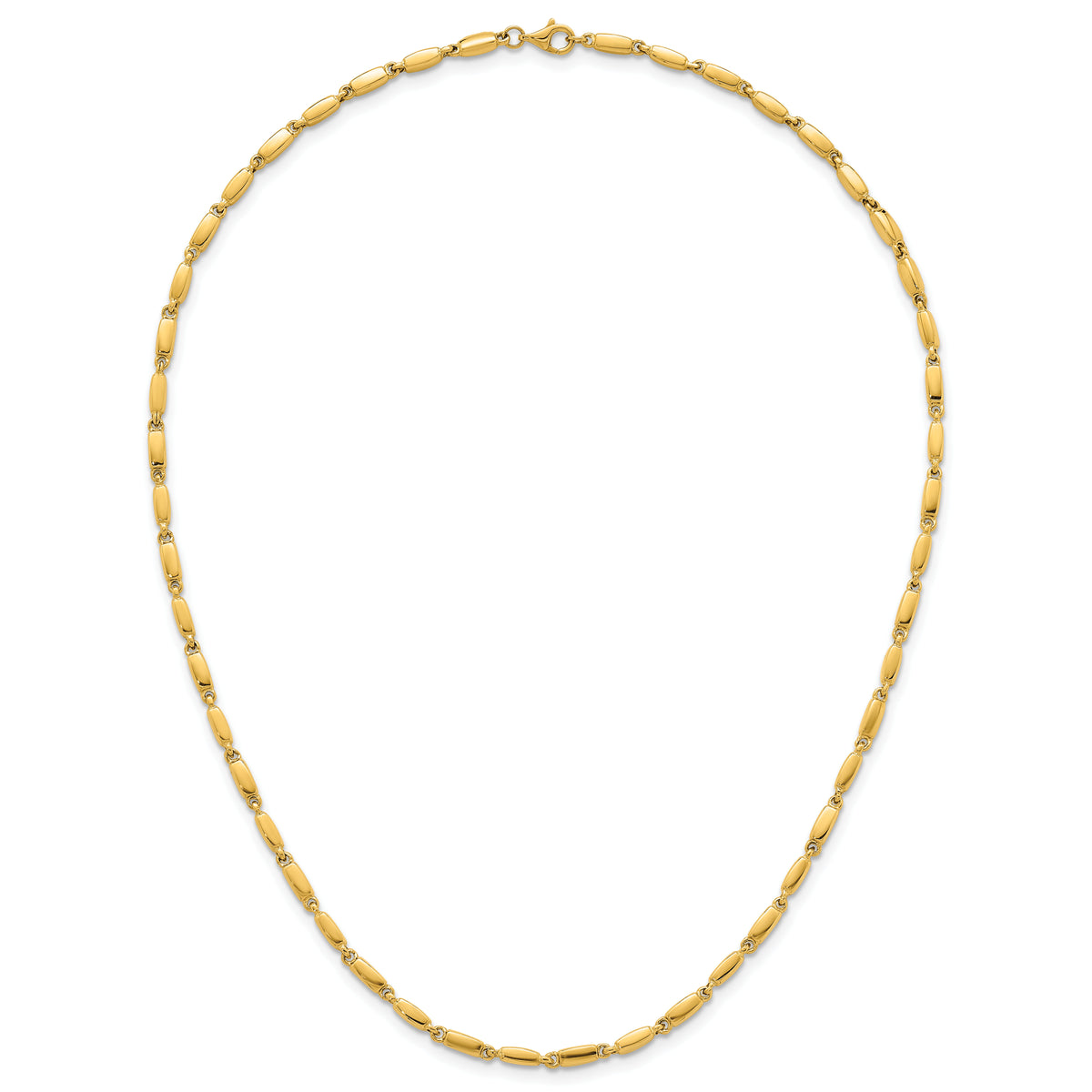 14k Polished Fancy Link 3mm Necklace-SF3273-18