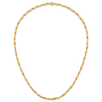 14k Polished Fancy Link 3mm Necklace-SF3273-18