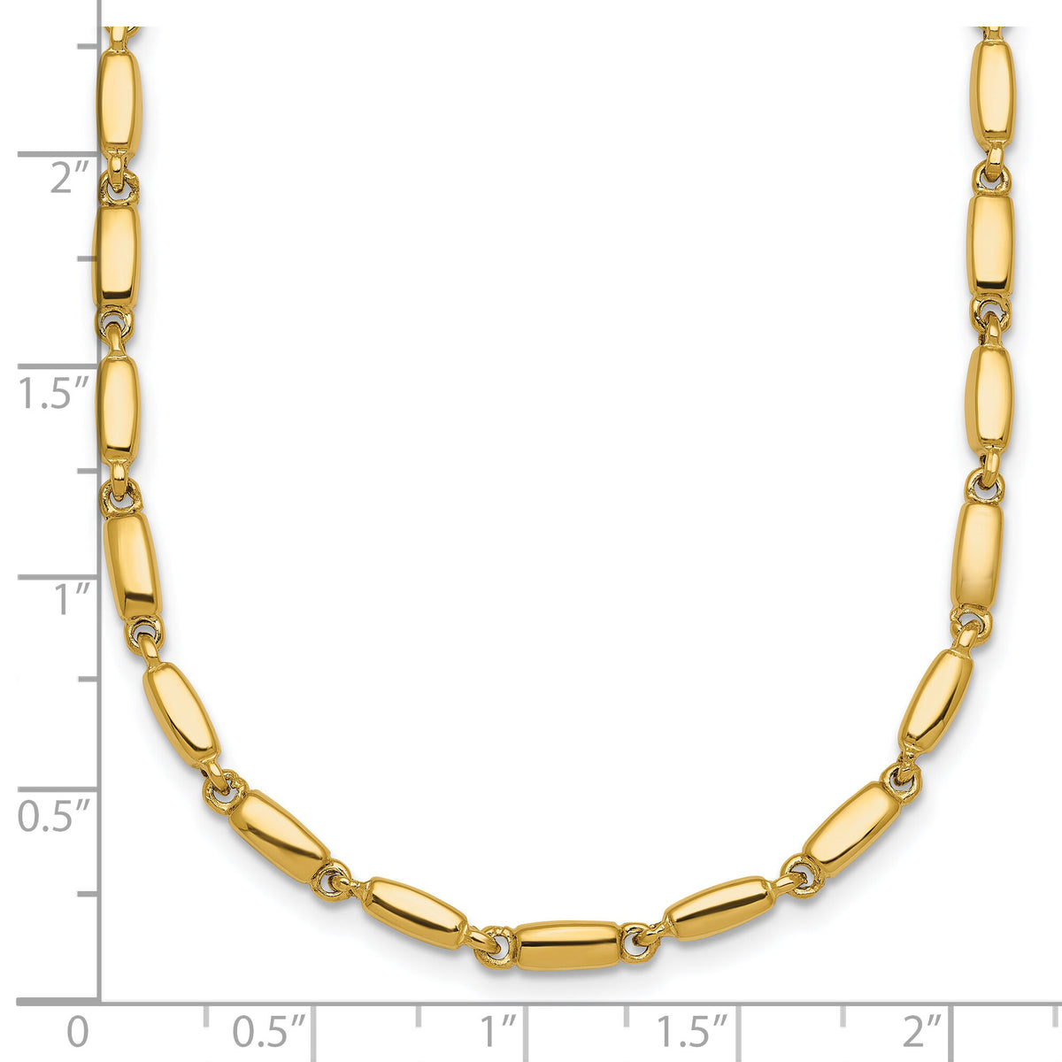 14k Polished Fancy Link 3mm Necklace-SF3273-18