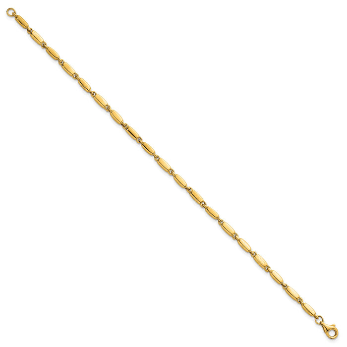 14k Polished Fancy Link 3mm Bracelet-SF3273-7.5