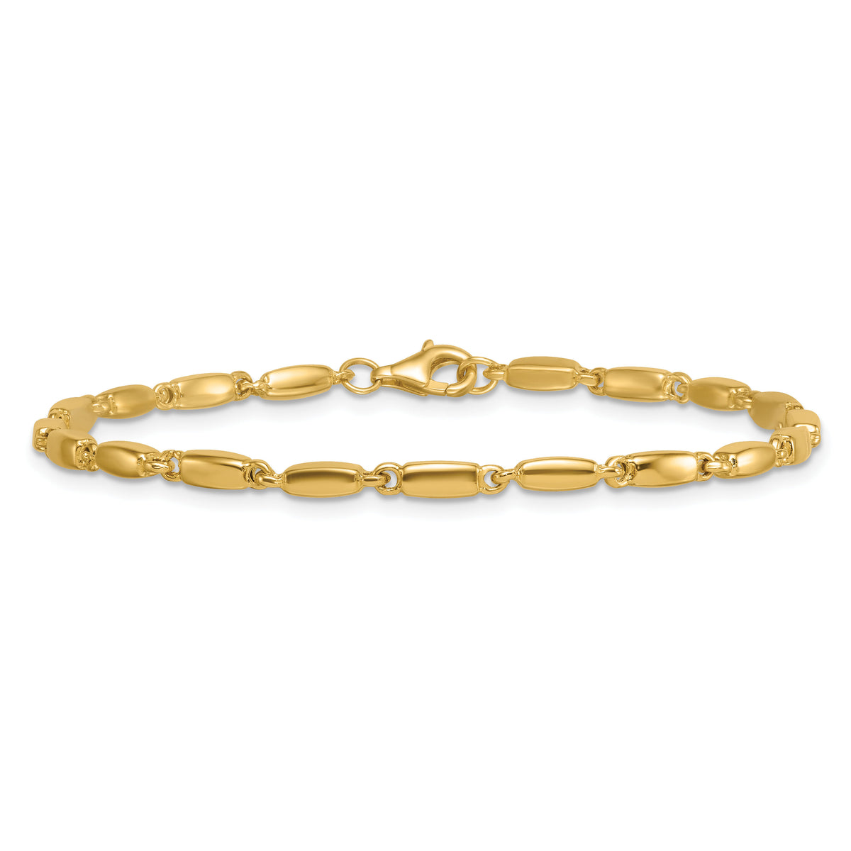 14k Polished Fancy Link 3mm Bracelet-SF3273-7.5