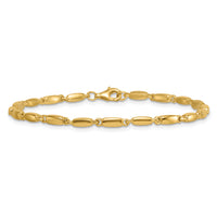 14k Polished Fancy Link 3mm Bracelet-SF3273-7.5