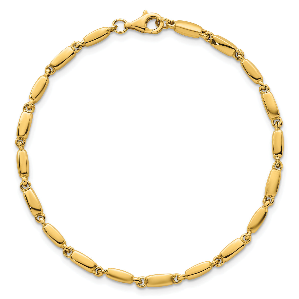 14k Polished Fancy Link 3mm Bracelet-SF3273-7.5