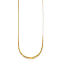 14k Polished Fancy Graduated 18 inch Link Necklace-SF3281-18