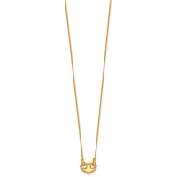 14k Polished Heart 18 inch Necklace-SF3290-18