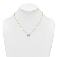 14k Polished Heart 18 inch Necklace-SF3290-18