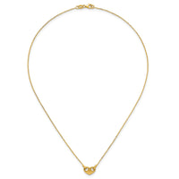 14k Polished Heart 18 inch Necklace-SF3290-18